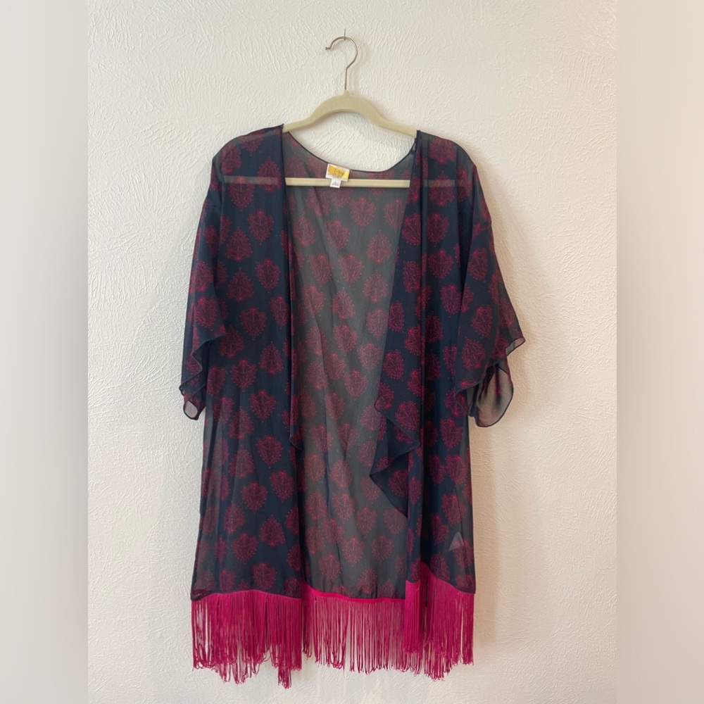 LuLaRoe | “Monroe” Fringe Duster | Size L